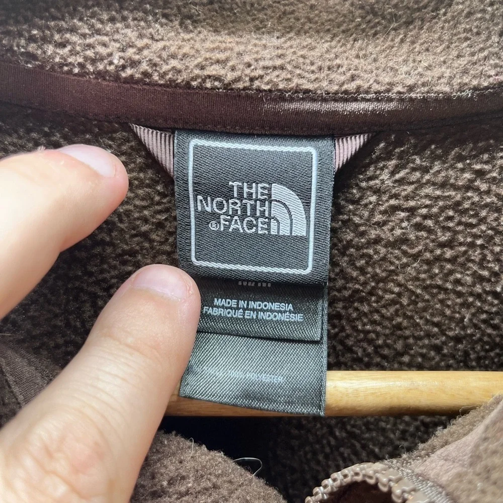 The North Face‎ Chocolate Brown Fleece Jacket Womens M midweight Warm Fall 2461